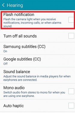 How To Enable LED Flash Light Alert On Galaxy Smartphone (KitKat 4.4.2+)?