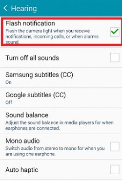 How To Enable LED Flash Light Alert On Galaxy Smartphone (KitKat 4.4.2+)?